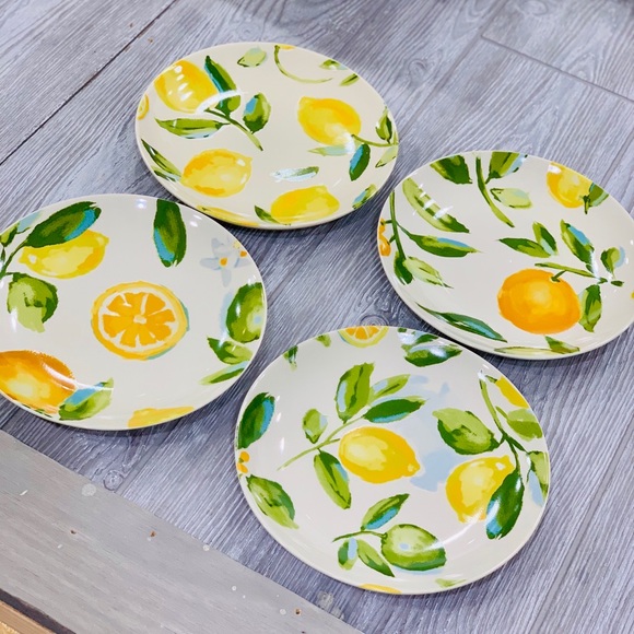 Set of 4 Lemon Pie Plates - Picture 2 of 4